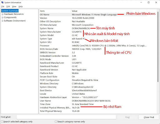 cách kiểm tra cấu hình máy tính