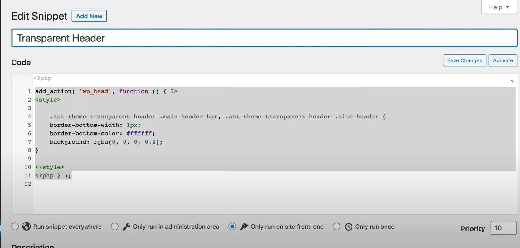 Chèn mã tùy chỉnh vào chủ đề WordPress
