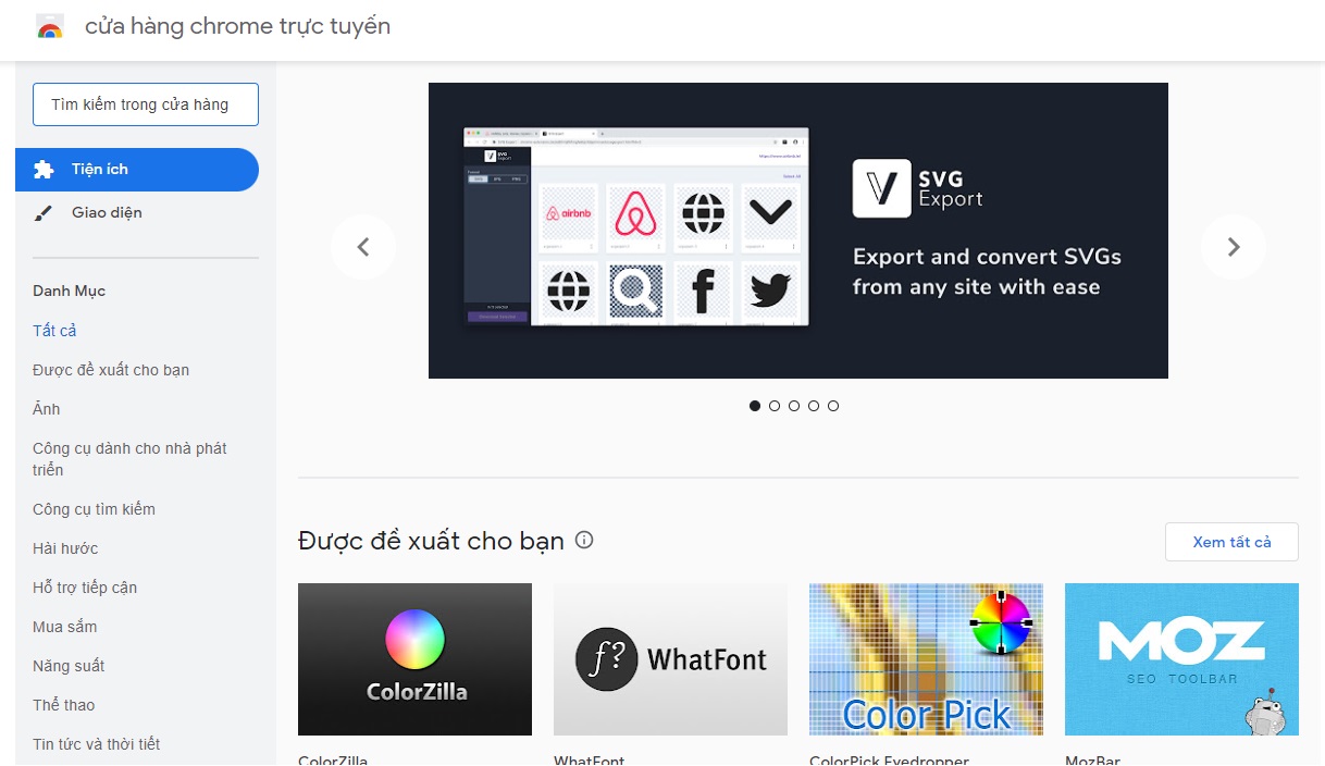 Cửa hàng trực tuyến của Chorme