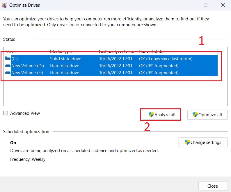 phân mảnh ổ cứng