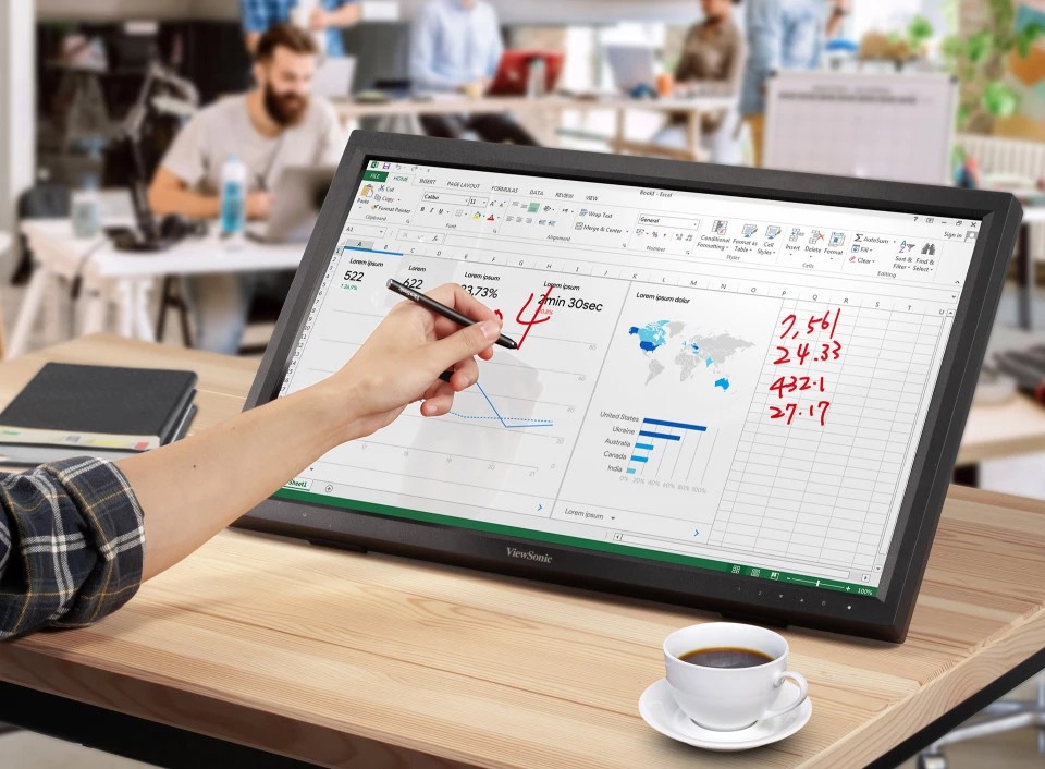 Viewsonic TD2223 sử dụng bút cảm ứng