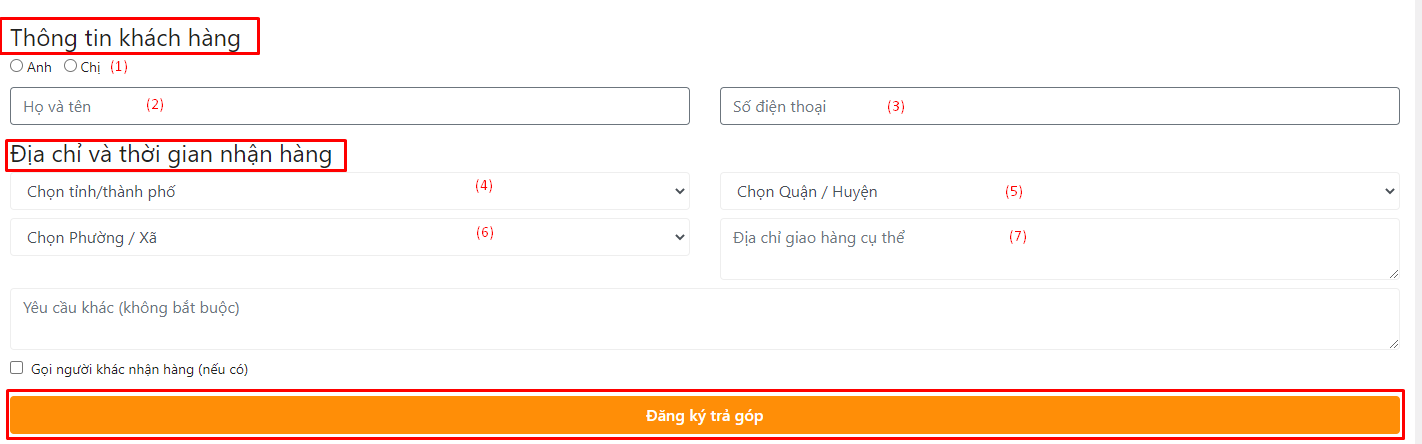 các bước thực hiện khi mua hàng trả góp tại Ben Computer