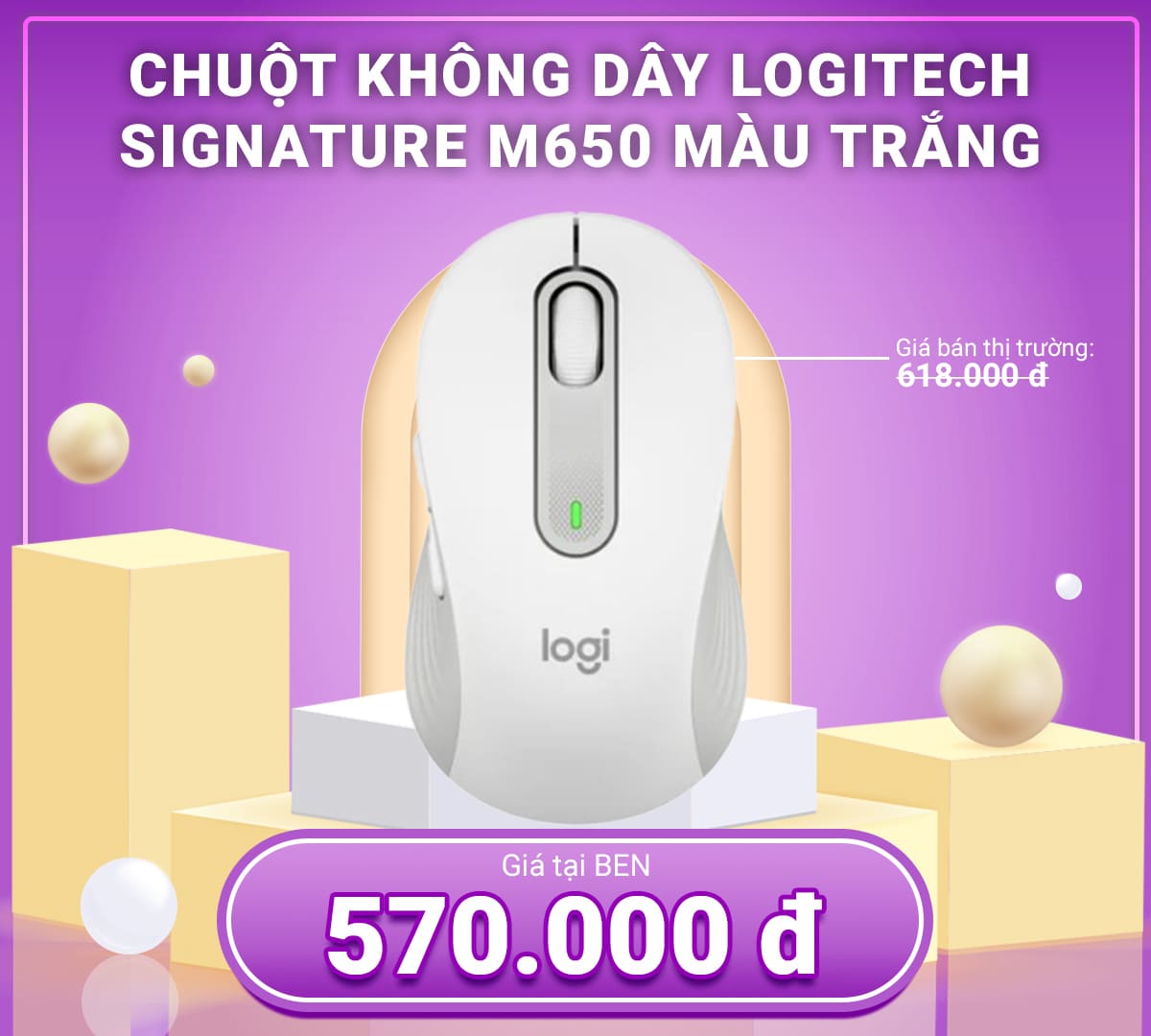 Logic Signature M650 Mau trang