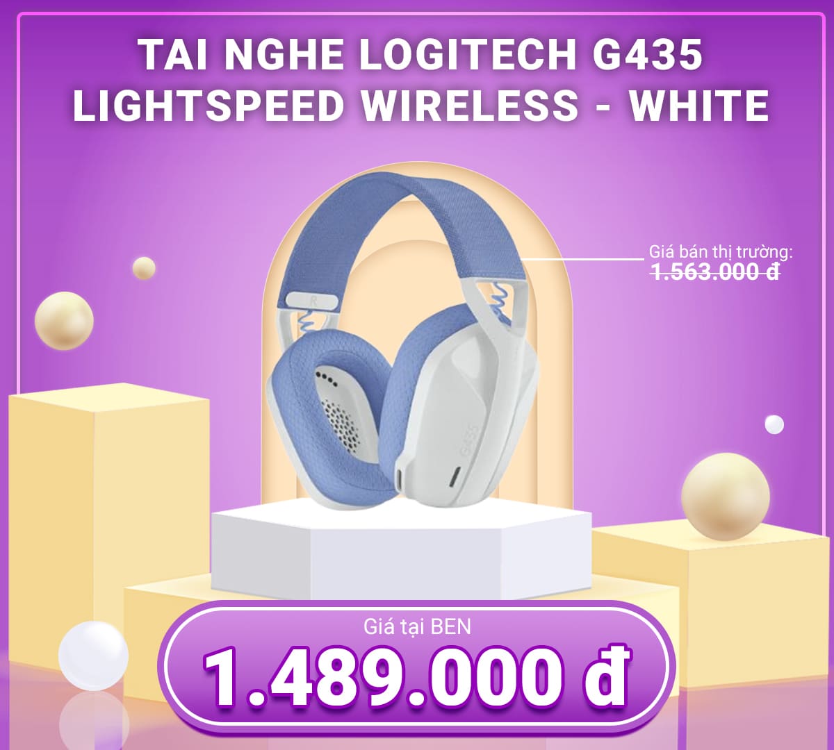 Tai nghe Logitech G435 White