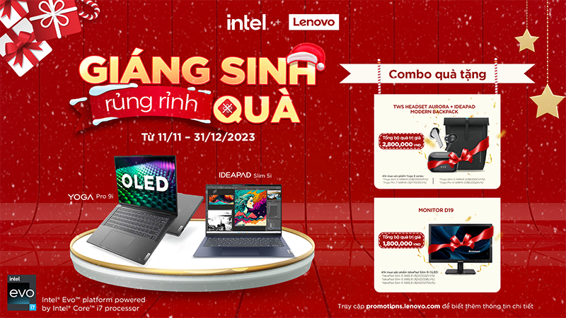 lenovo giáng sinh nhận quà